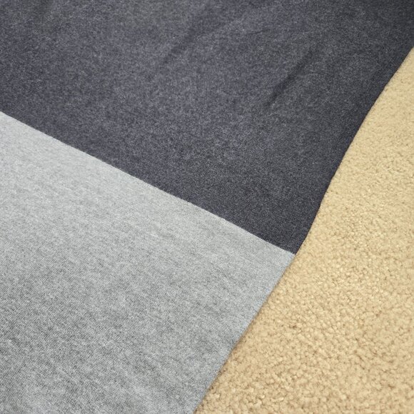 Cashmere Cotton Colorblock Scarf Neutral Colors - Picture 6 of 11